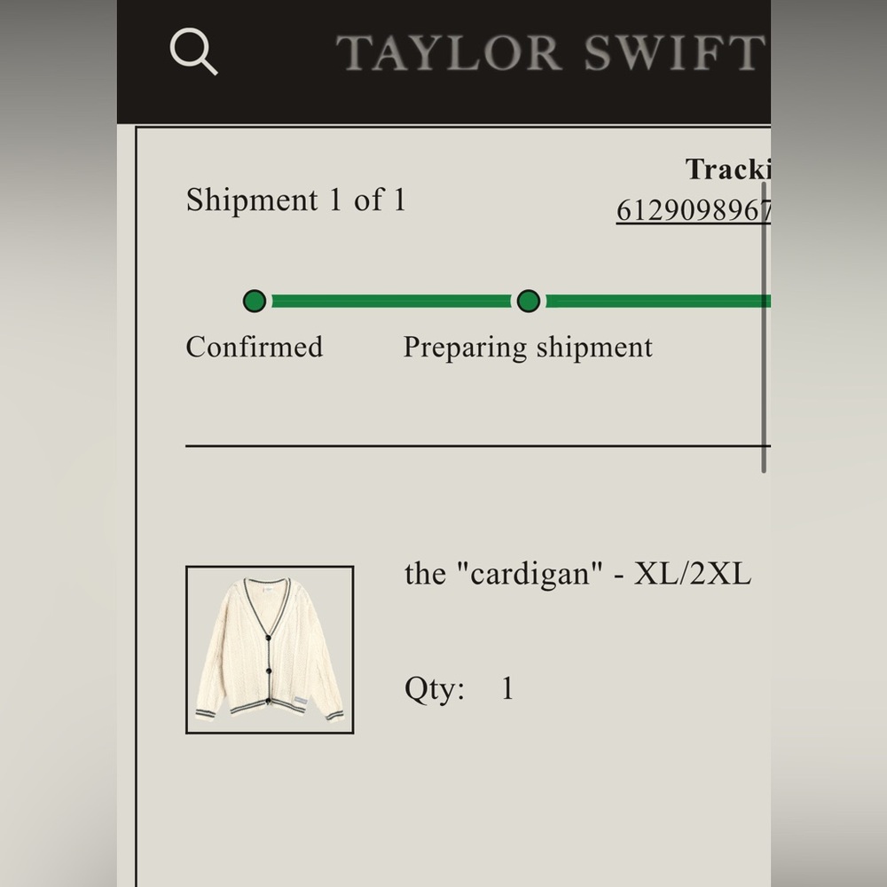Taylor Swift the cardigan